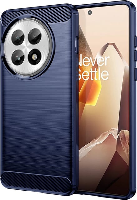 Hoesje geschikt voor OnePlus 13 - Techsuit Carbon Silicone Back Cover - Blauw