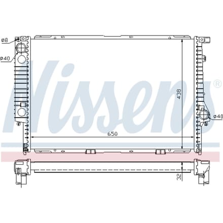 Radiator, motorkoeling NISSENS 60622A