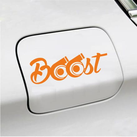 Bumpersticker - Boost - 6,3 X 19 - Oranje
