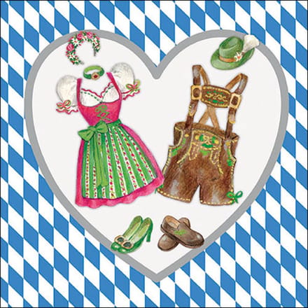 Servetten/ Napkin 33 Bavarian clothes FSC Mix