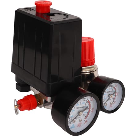 Luchtcompressor Drukschakelaar Regelklep 0‑180PSI Snelkoppeling 3 in 1 voor Automatische Regeling