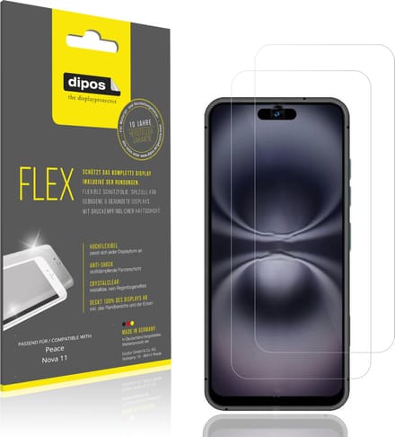 dipos – 2x Beschermfolie geschikt voor Peace Nova 11 | 3D Full Cover Screenprotector | 100% Passend