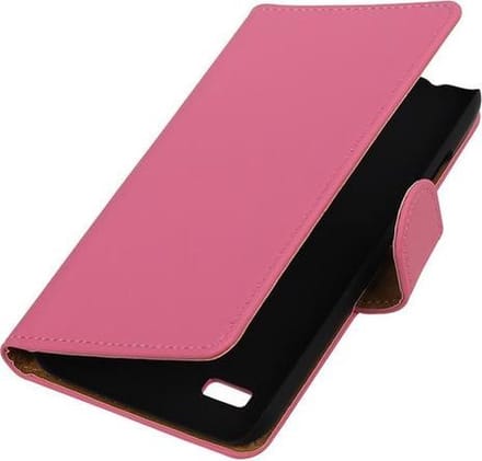 Roze Effen Booktype Sony Xperia SP Wallet Cover Hoesje