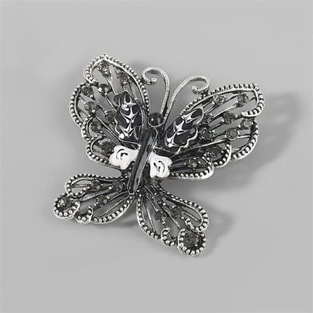 Vêtements Exagérés Alliage Strass Strass Papillon Broche Fille Mignon Broche Mode Populaire Corsage Accessoires gray