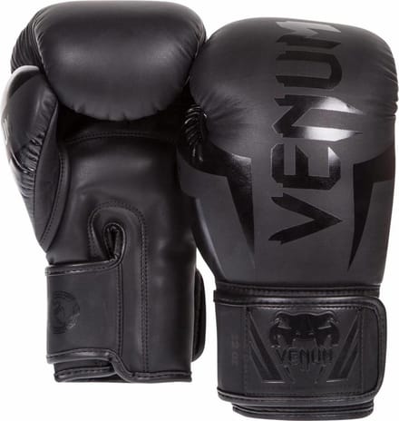 Venum Elite Bokshandschoenen – Black on Black – 18 oz