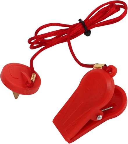 Loopband Veiligheidssleutel - Magnetische Noodstop - Veilig Trainen - Universele Pasvorm - Rond Ontwerp - Rood