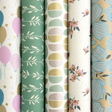 ROSIE FSC Cadeaupapier – 5 rollen – 70 cm × 2 m – 70 g/m² Kraft FSC