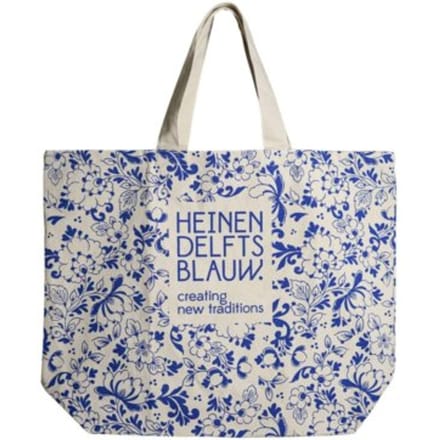 Heinen delfts blauw vouwtasje delft groot