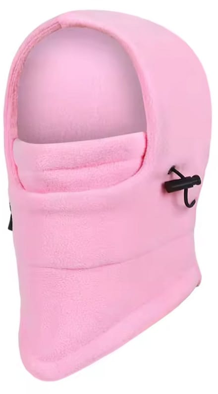 Fleece Bivakmuts - Wintermuts - Motormasker - Balaclava - Wintersport - Unisex - Roze