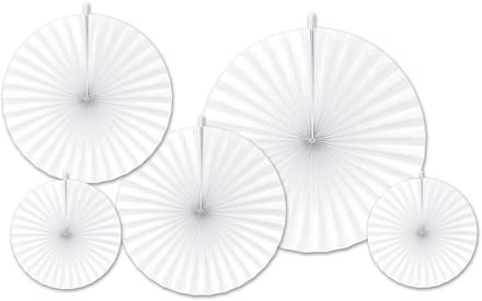 360 DEGREES - 5 witte papieren rozetten