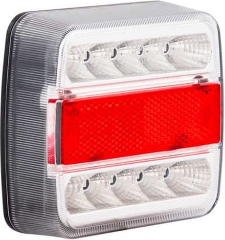 Trailergear TRAILERGEAR Achterlicht 10x10cm. LED WIT L=R
