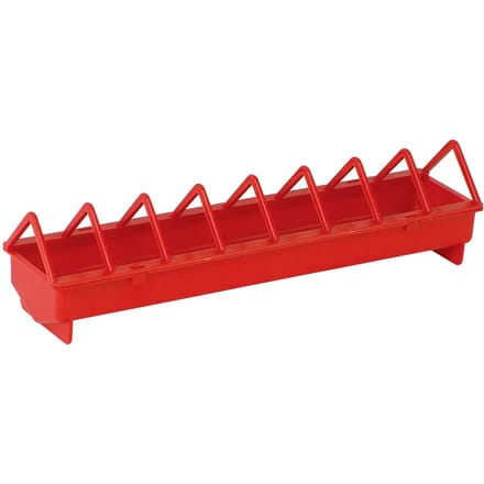Duvoplus - Voersilo - Kip - Kippenvoerbak Plastiek Draadgril S - 51x12x12,5cm Rood - 1st