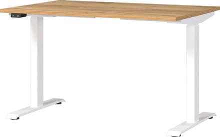 Elektrisch zit-sta Bureau Galileo Eiken - Wit - 120x80cm - Hoogte 120 cm - In hoogte verstelbaar