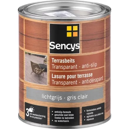 Sencys Terrasbeits Anti-slip Lichtgrijs 750ml