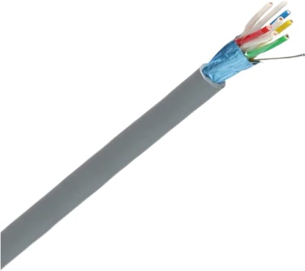 Dynamic signaalkabel afgeschermd Y(st)Y 4x2x0.8mm² Dca-s2,d0,a3 grijs per rol 100 meter