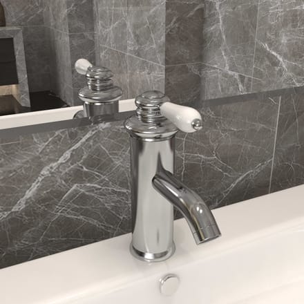 vidaXL - Wastafelkraan - 130x180 - mm - zilverkleurig