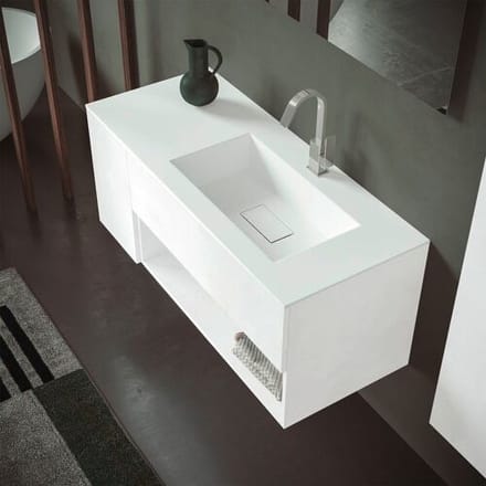 progettobagno Evo 50 Lago washbasin with vanity unit 120 cm Right MB50E3090LDHIBI