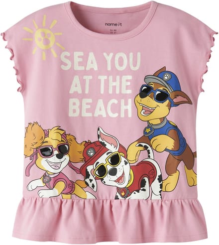 NAME IT - NMFMINA PAW SS TOP CPLG - Meisjes - T-shirts