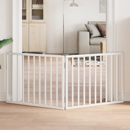 Vidaxl Opvouwbaar Veiligheidshek voor Honden, 2 Panelen, Wit, 160cm