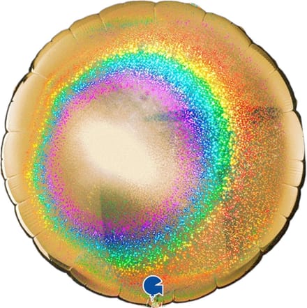 grabo folieballon goud holigrafisch 46cm.