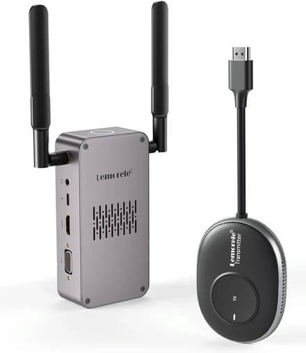Lemorele Q5R18 Draadloze HDMI Extender 4K - Dual Band - 50M Bereik - Multi-interface Compatibiliteit