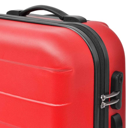 vidaXL - 3-delige - Kofferset - hard - 45,5/55/66 - cm - rood