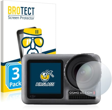 Screenprotector 3 Stuks voor DJI Osmo Action (Lens) Beschermglas transparant