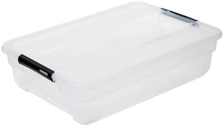 5Five Opbergkist met deksel - Solutions Box - 38 liter - 67x48x17 cm - kunststof - transparant