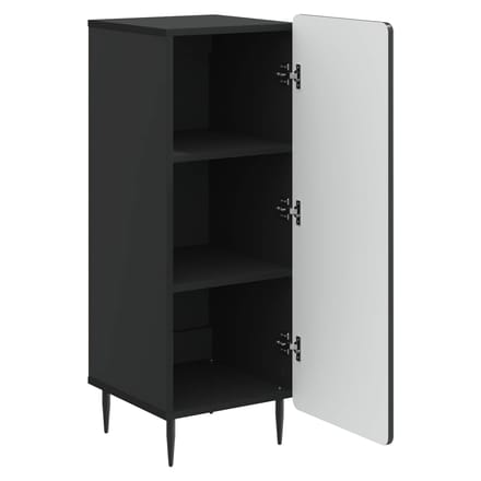 vidaXL - Dressoir - Zwart - 34,5 - x - 33 - x - 92 - cm - Bewerkt - hout