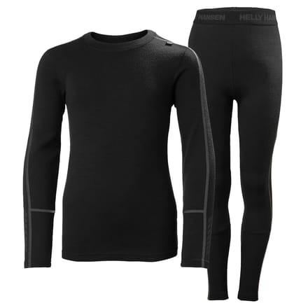 Helly Hansen Lifa Merino Midweight Lange Mouwen Basislaagset Zwart 11 Years Kinderen