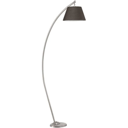 ONLI Vloerlamp Sinea, zilver/zwart, hoogte 110 cm, ijzer, textiel