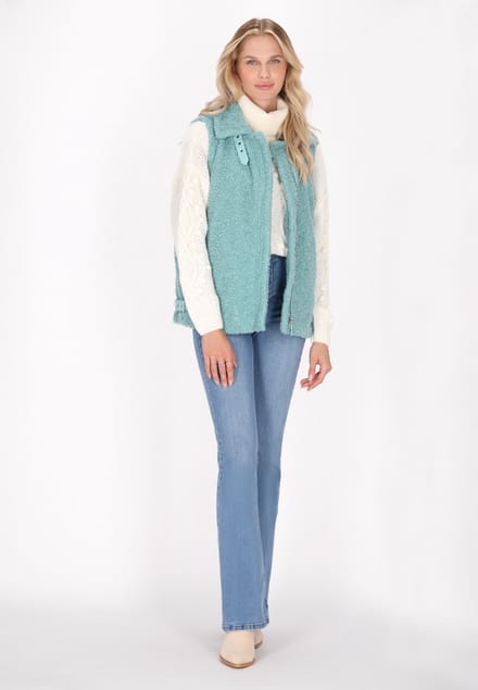 IZIA Vest Dames aqua
