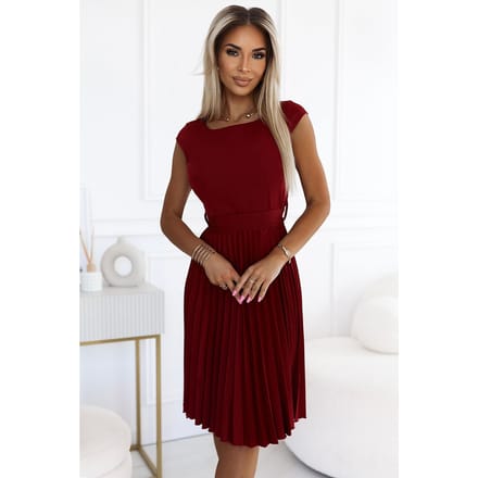 Chic Daily Pleats - Burgunderrot / XL