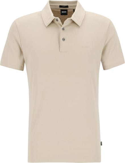 BOSS Palosh slim fit heren polo - pique - beige