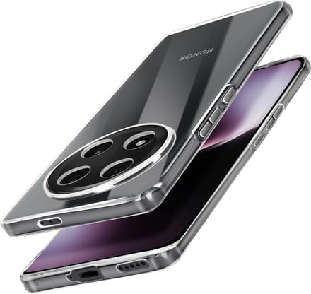 Mayaxess, Honor Magic 7 Lite Zacht Silicone Hoesje, Transparant
