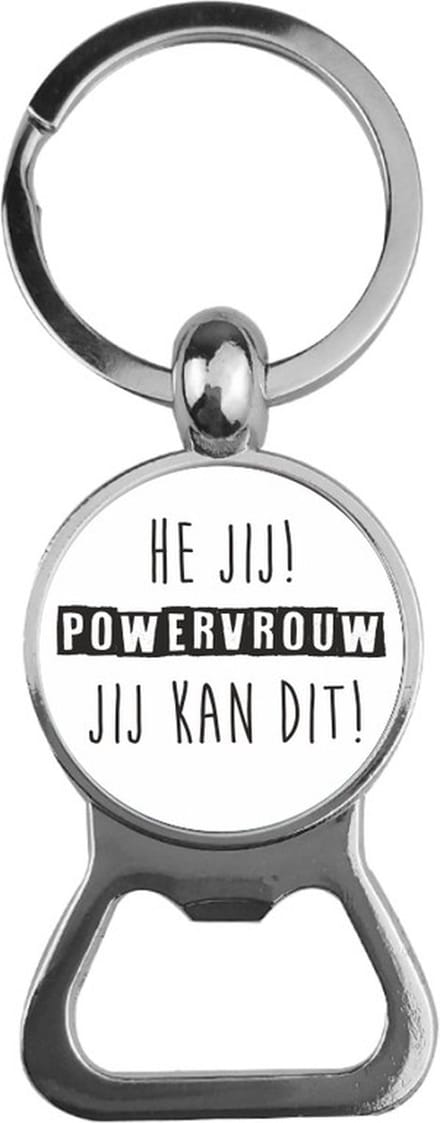 Bieropener Glas -  Powervrouw Jij Kan Dit
