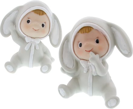 Baby "Kanin" spaarpot, assortiment van 2 stuks - 17cm hoog