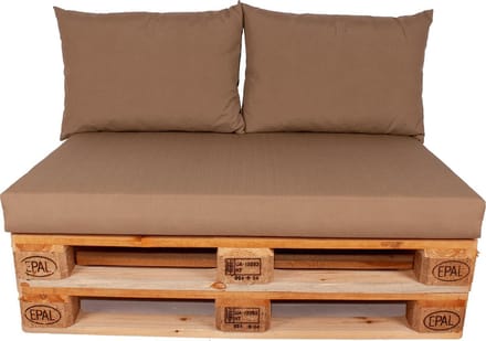 Palletkussen set plof Taupe 120x80x10 cm