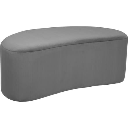 Eazy Living Velvet Poef 98 cm Ain Grijs
