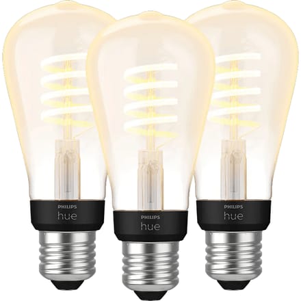 Philips Hue Filamentlamp White Ambiance Edison E27 3-pack