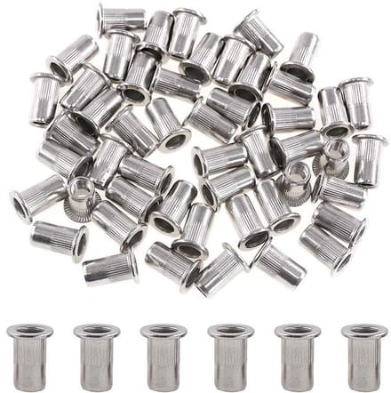50 Stuks M5 RVS Platte Hoofd Draad Rivet Insert Moer Set voor Duurzame Bevestiging en Montage
