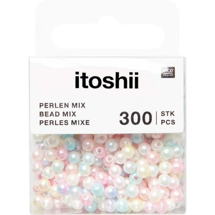 itoshii Kralen, 4 mm - Rainbow Pearl Mix