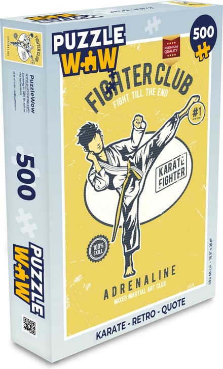 Puzzel Karate - Retro - Quote - Legpuzzel - Puzzel 500 stukjes
