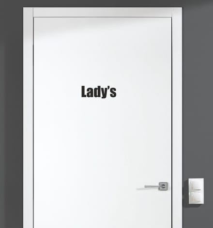 Deursticker - Ladys - Zwart 10x3,7