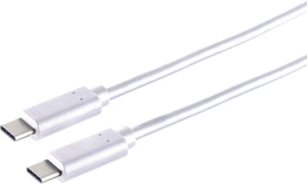 USB-C naar USB-C kabel - USB3.2 (tot 20 Gbit/s) - PD tot 20V/3A - video tot 4K 60Hz / wit - 1 meter