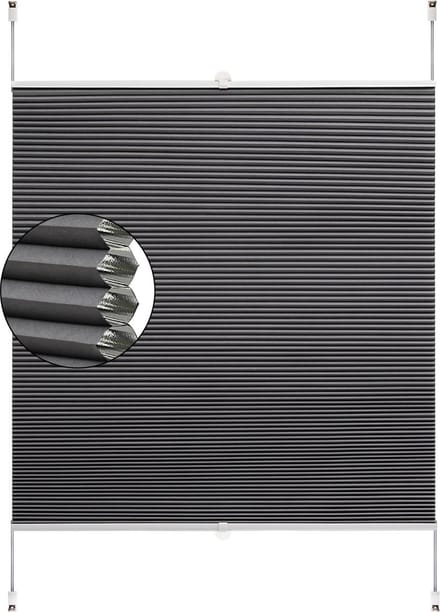 Bolt Edge Honinggraat Gordijn - Grijs - 75x120cm - Lichtdoorlatend - Polyester