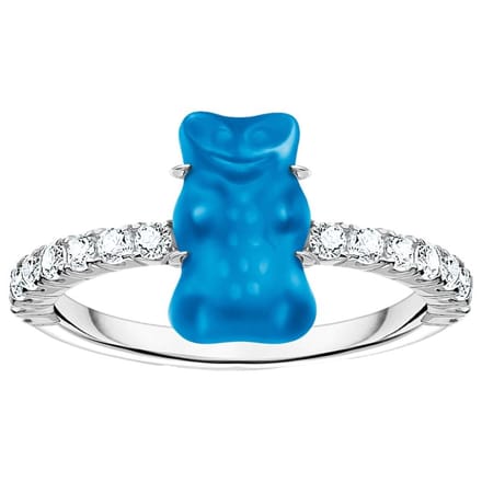 Thomas Sabo - TR2459-052-1-52 - Ring - 925 zilver - Dames - Goldbär blauw - Ringmaat 52