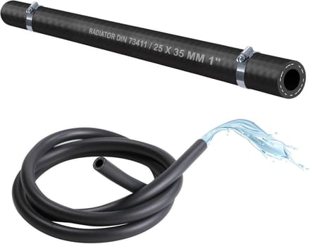 EPDM rubber koelwaterslang 19 mm -40 tot +120 °C met klemmen