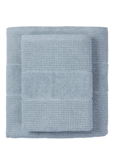 Douchehanddoek, set van 2 stuks, 70 x 140 cm, blauwgrijs - SCHIESSER Home 70*140