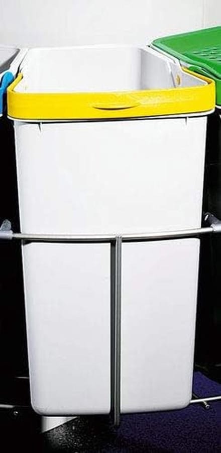 Reserveemmer met Gele Greep voor Cabbi Toiletten, 9 Liter Inhoud